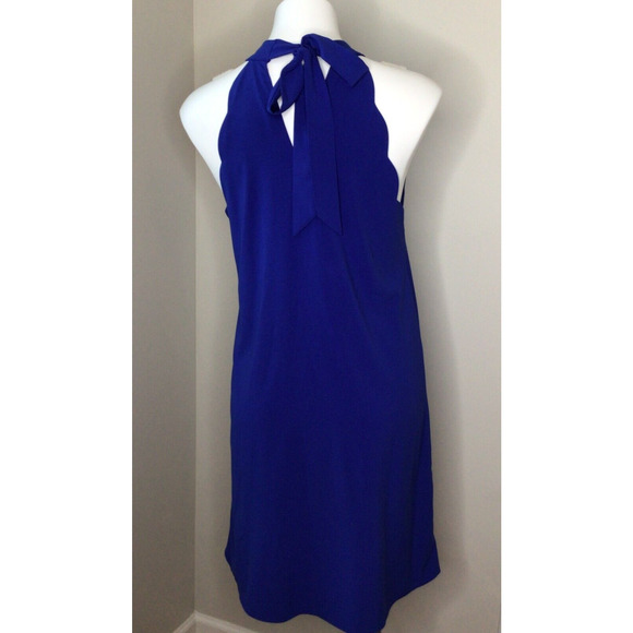 Altar'd State Royal Blue Scalloped Shoulder Midi Swing Dress Size M - Picture 3 of 7